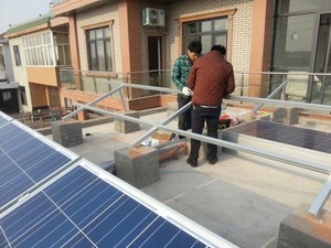 混凝土平屋顶铝合金光伏支架（角铝支架）