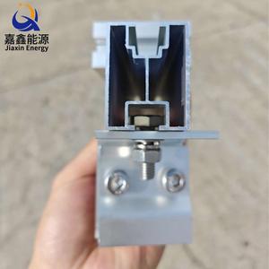30x40光伏安装铝导轨中间带加强筋太阳能轨道