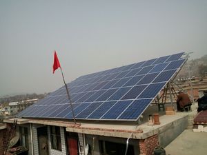 混凝土平屋顶多排立柱铝合金光伏支架