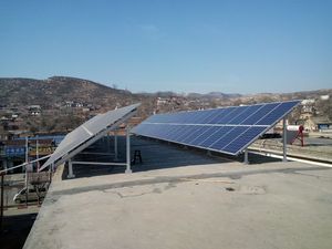 混凝土平屋顶立柱铝合金光伏支架