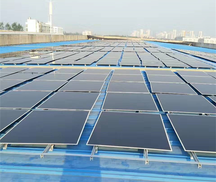 江苏帝业仪器300kwp彩钢瓦屋顶薄膜光伏发电站