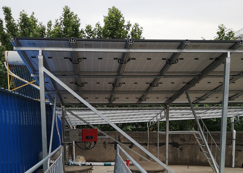 陜西三原渠岸鎮(zhèn)86kW防水光伏雨棚BIPV分布式光伏電站1.jpg