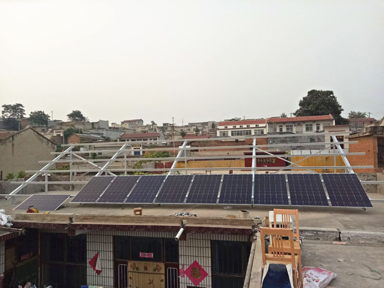 安陽9.75KW平屋頂光伏支架雙玻組件.jpg