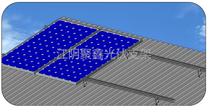 L型底座彩鋼瓦彩鋼瓦安裝效果圖