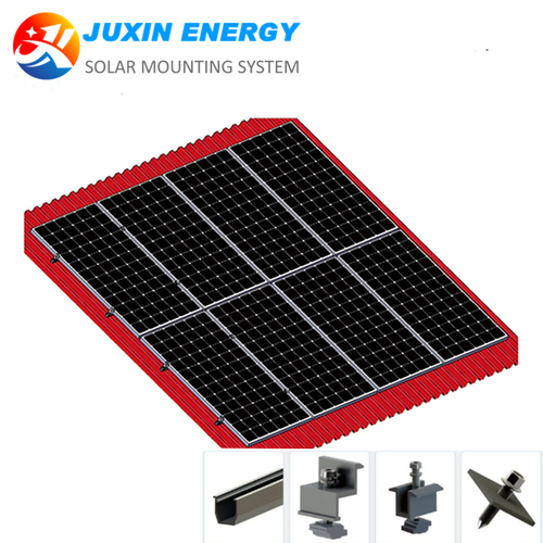 JX002 Non-clip Steel Tile Roof Solar Panel Installation Bracket with U-shaped Support