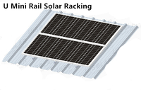 U-type Mini Rail Solar Racking for Metal Roofs
